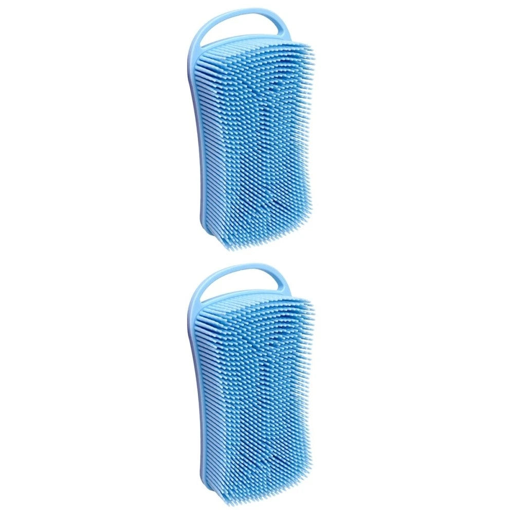 2 PCS Silicone Bath Brush Man Shower Scrubber for Nourishing Body