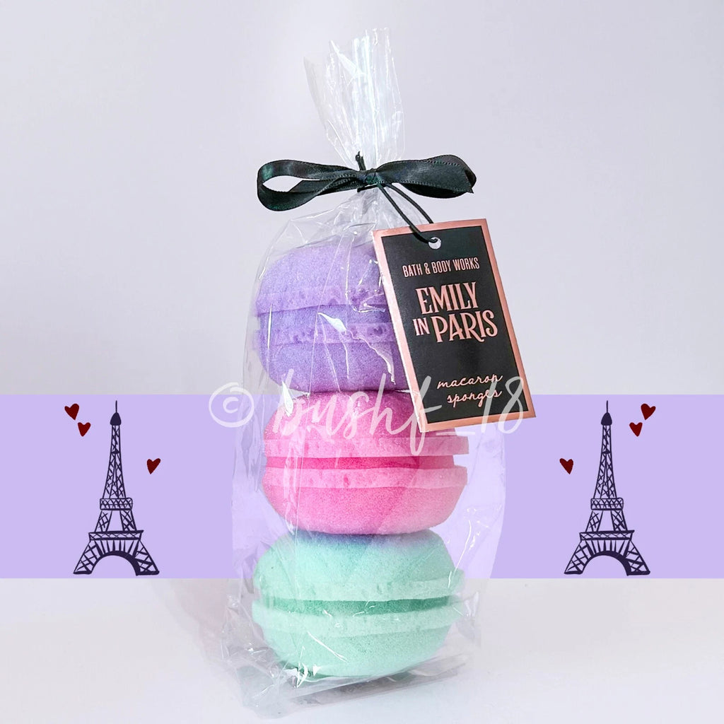 Bath & Body Works Set of 3 MACARON SPONGE Emily in Paris GIFT SET Holiday 2024