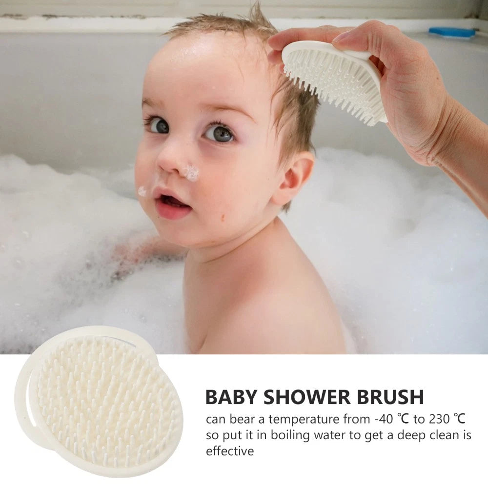 Bathing Hair Brush Newborn Child Handheld Infants Shower Silicone Baby
