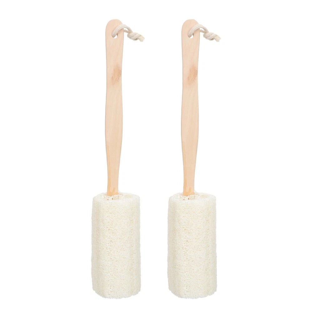 2 Pcs Loofah Bath Brush Exfoliating Sponge Man Shower Skin Cleaning Exfoliator