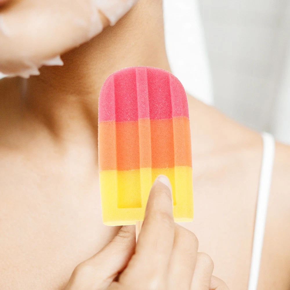 6Pcs Ice Cream Shaped Shower Body Sponge Scrubber Brush Exfoliating Body Washer