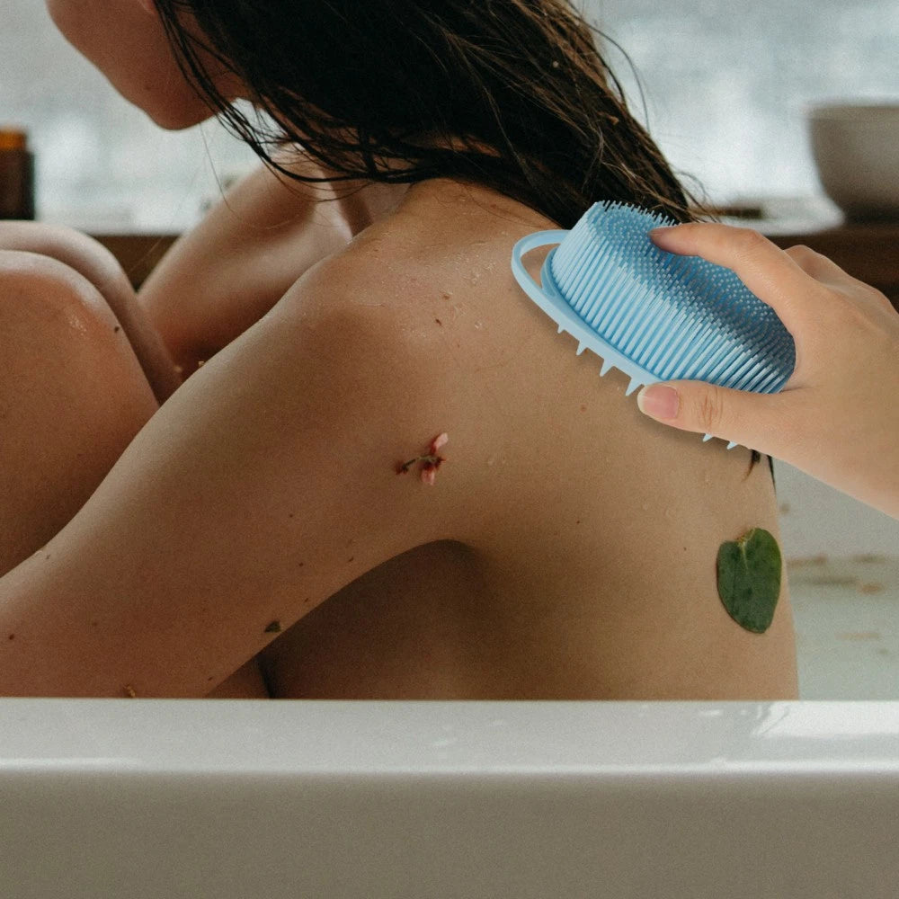 Bath Child Bathing Scrubber Double-sided Silicone Cleaning