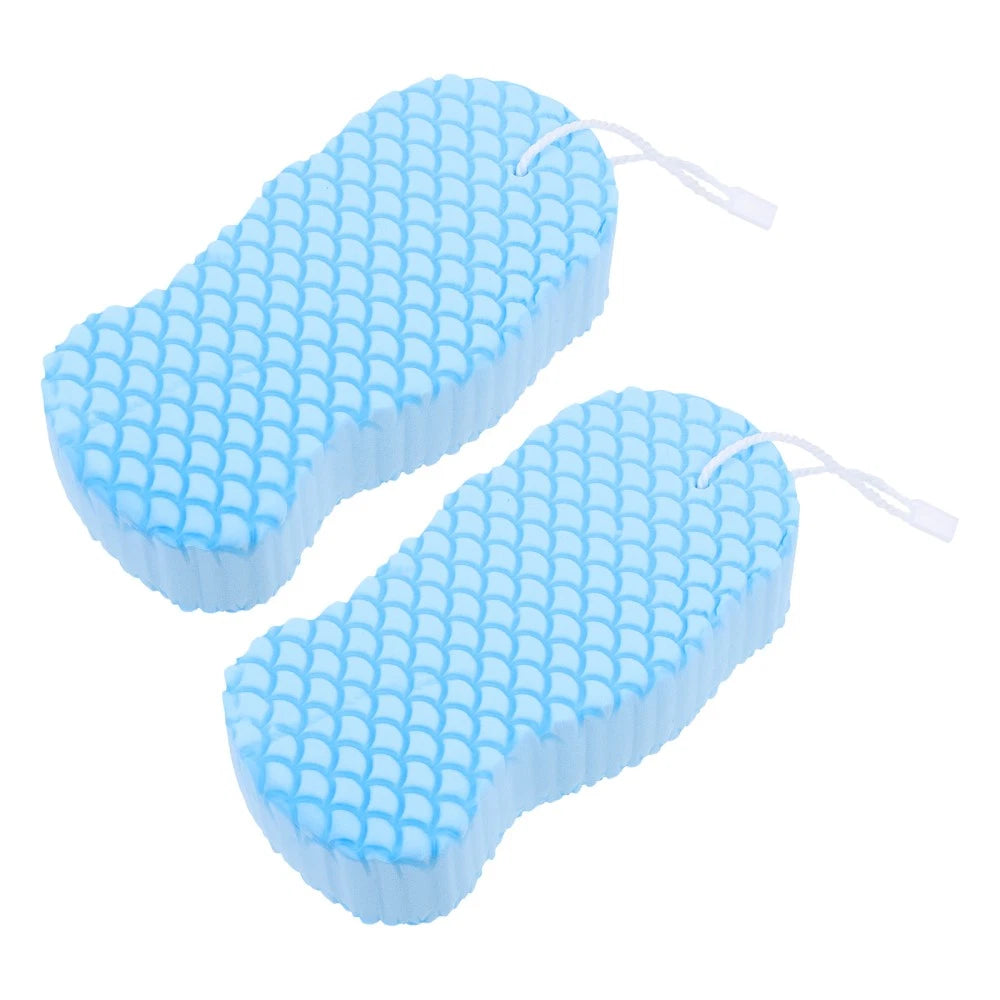 2 Pcs Baby Bath Sponge Man Back Scrub Brush Exfoliant for Shower Bathing