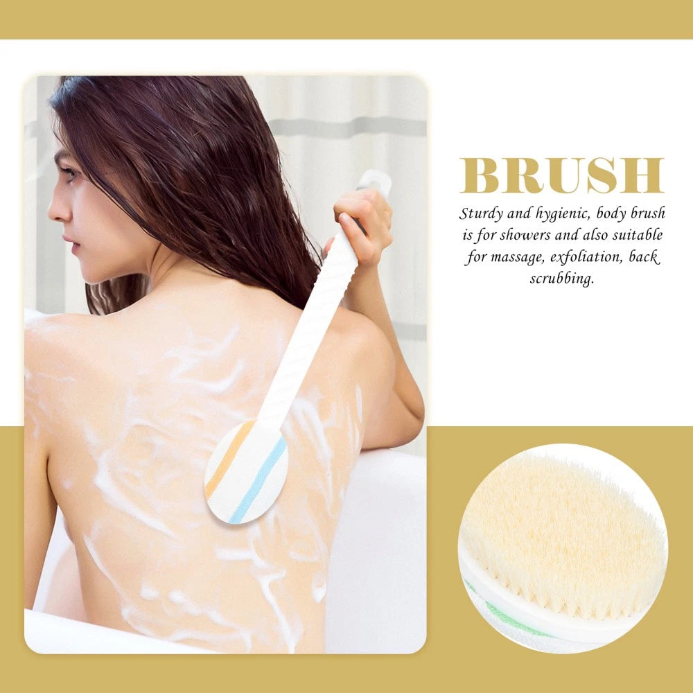 Double-head Shower Brush Man Back Scrubbing Durable Cleaning Washing