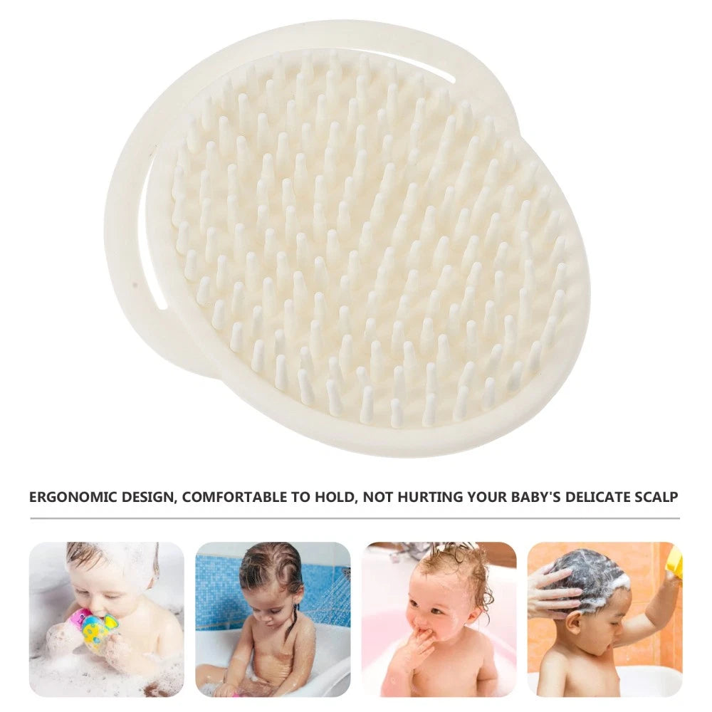 Bathing Hair Brush Newborn Child Handheld Infants Shower Silicone Baby