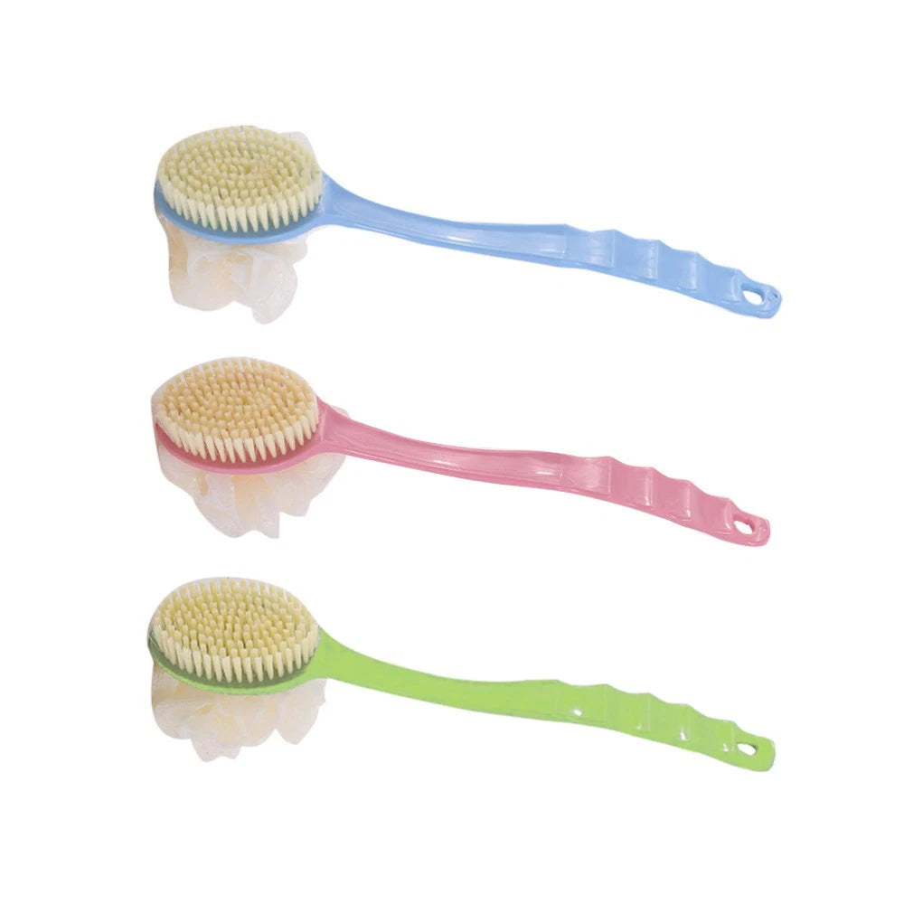 3Pcs Handle Bath Brush Hair Double Sided Bath Brush Multifunction Bath
