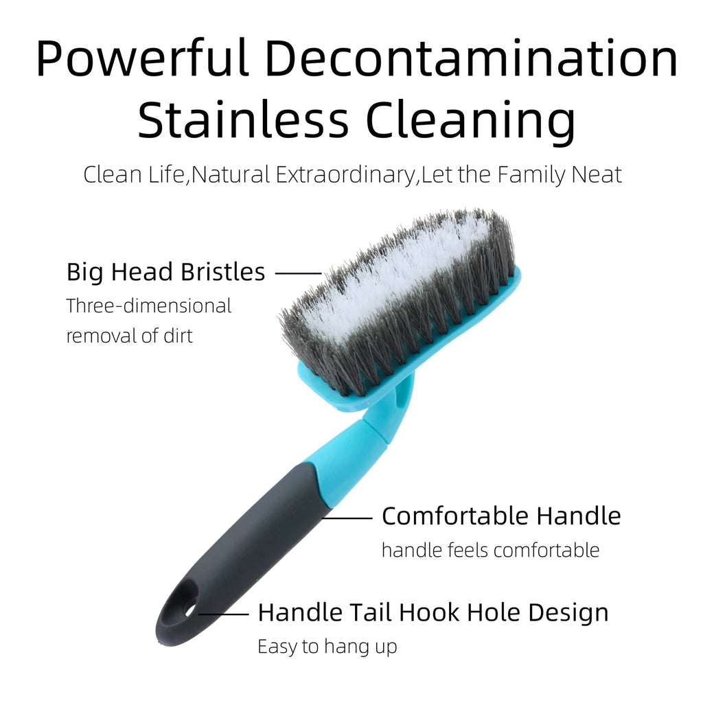 2-pack Brush Long Handle Shower Scrub For Cleaning With Medium Firm Bathroom