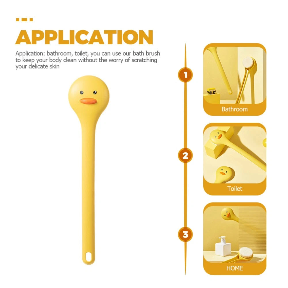 2 PCS Bath Brush Wall-mounted Intelligent Scrubber Backbrush for Shower