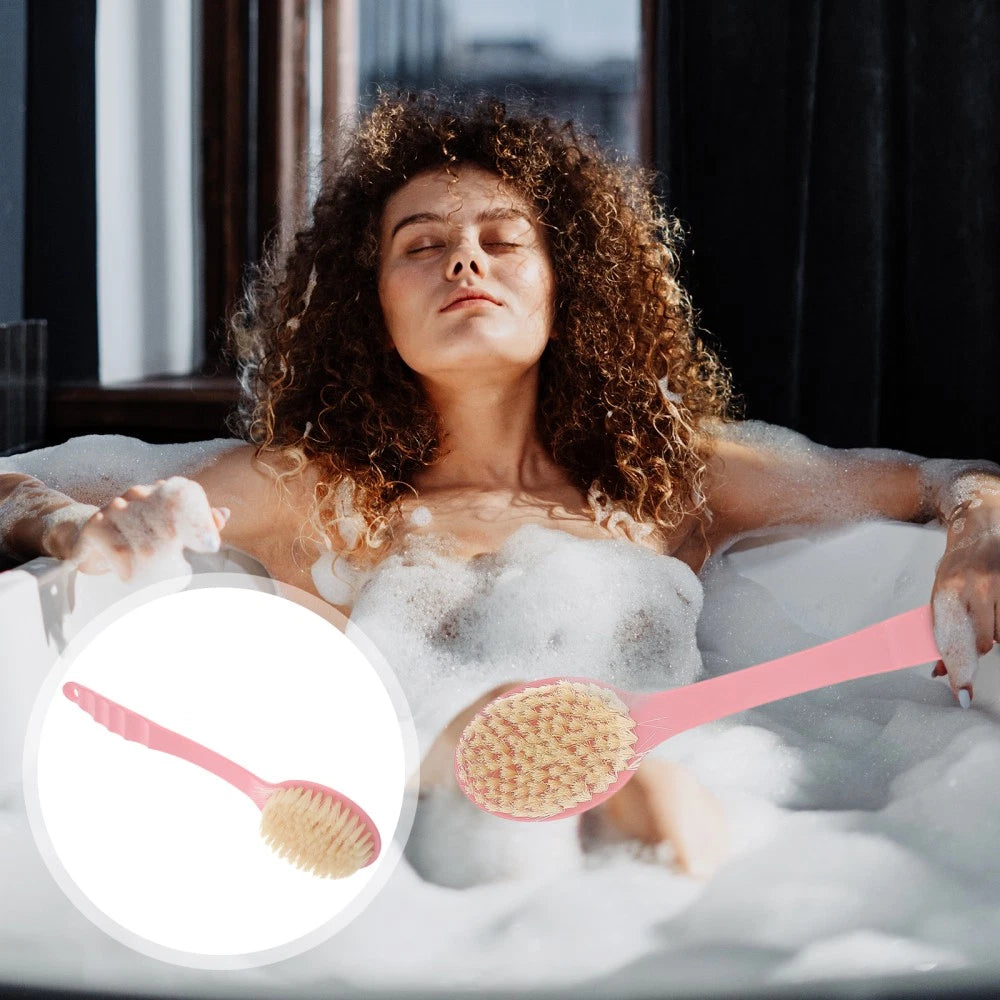 Long Handle Bath Brush Back Scrubber Soft Bristle for Shower Bath