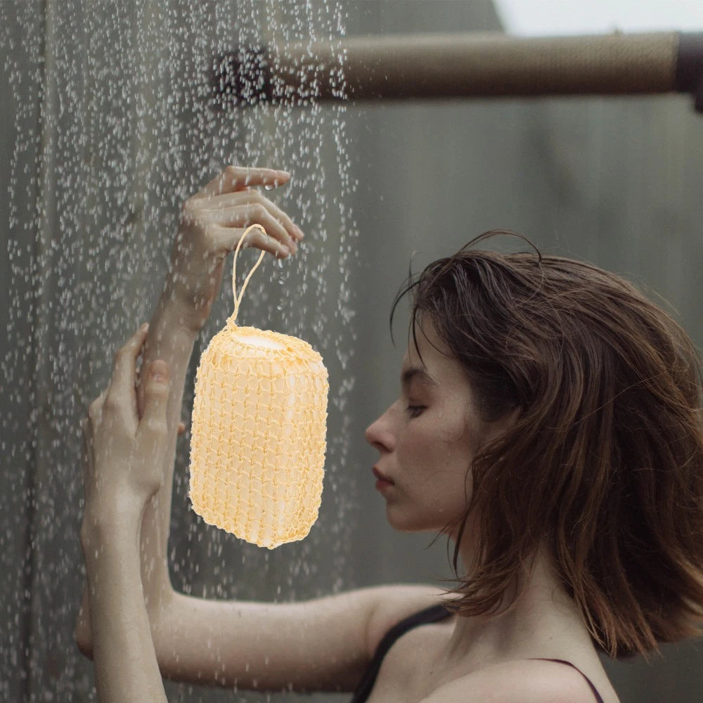 2 Pcs Silk Bath Towel Body Brushes for Shower Sisal Scrubbing Pad