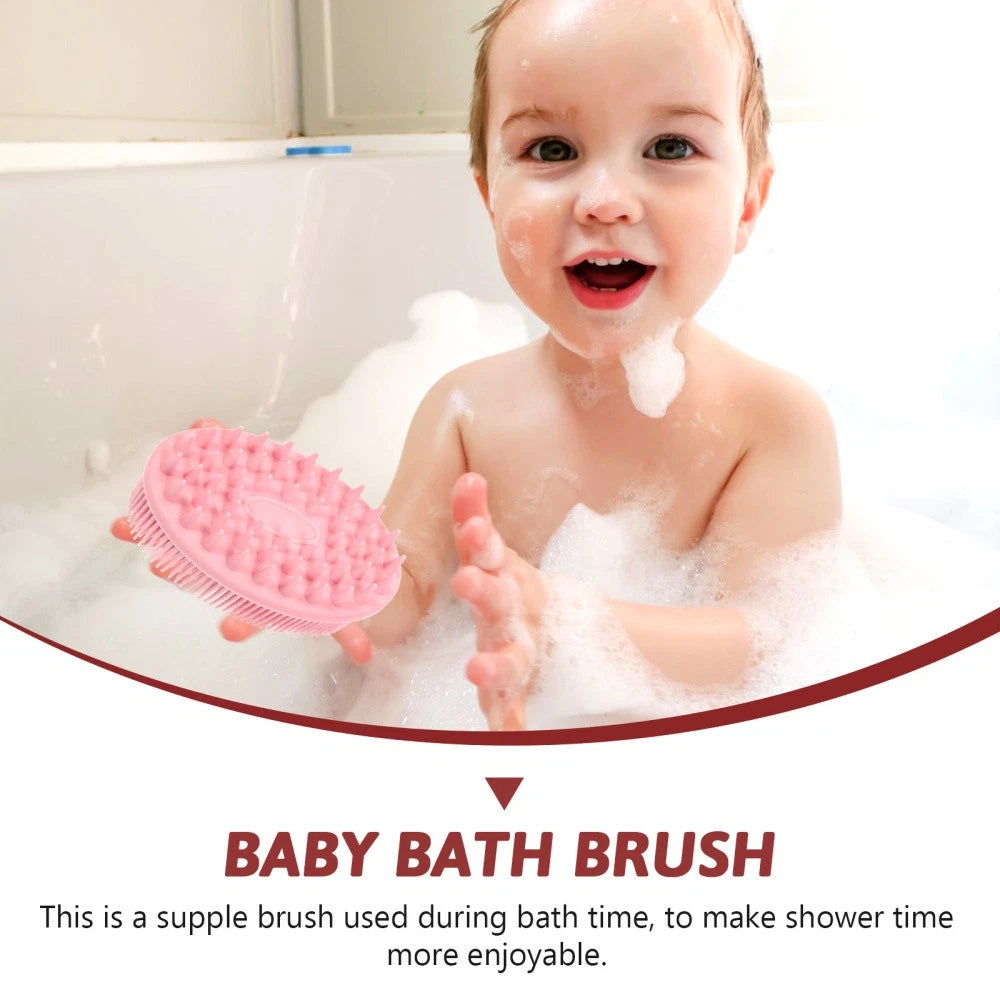 5 Count Silicone Bath Brush Man Child Baby Shampoo Brushes for Shower