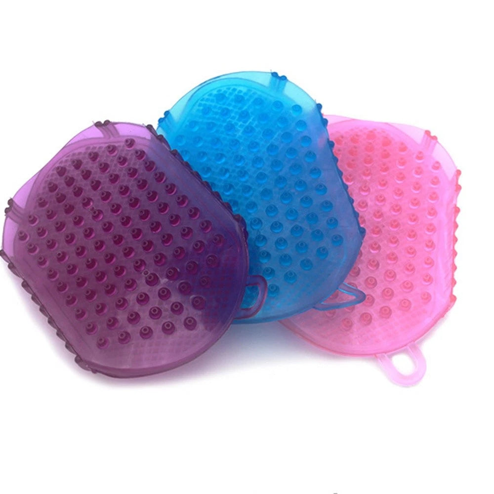 Couple Bath Anti Cellulite Body Massager Silicon Brush Glove Scrub Shower 3Color