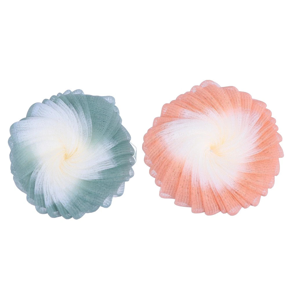 2Pcs Bath Sponge Body Scrubber Pouf Shower Ball Brush for Women and Men