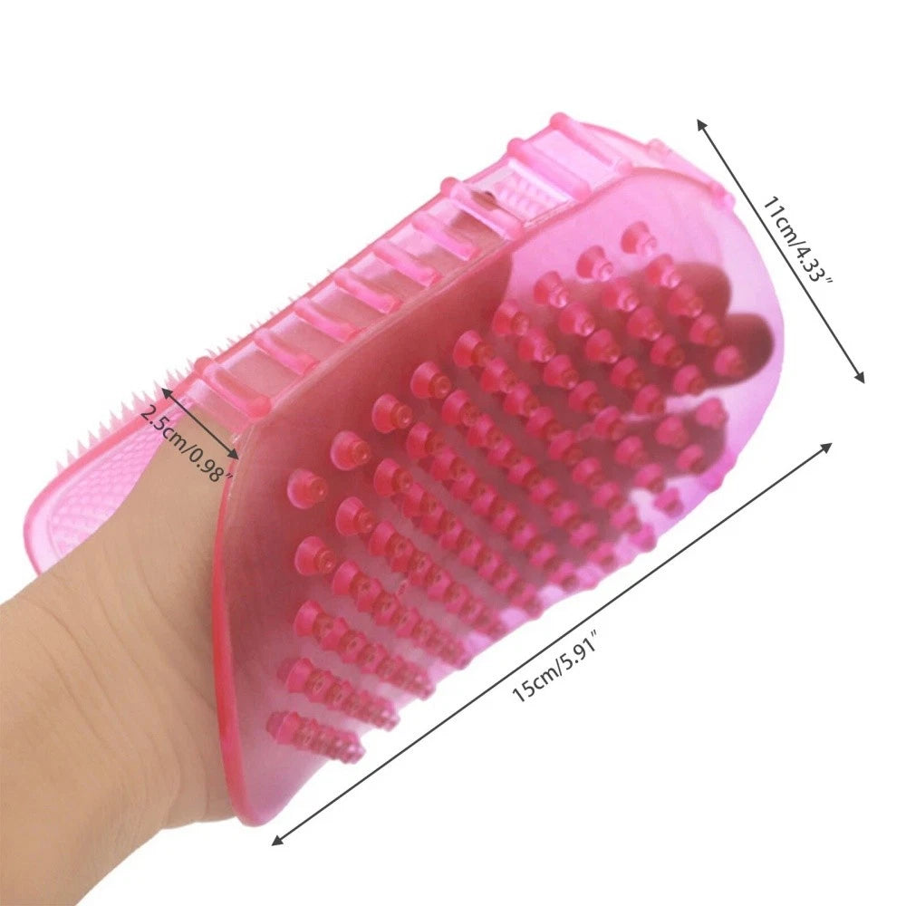 Couple Bath Anti Cellulite Body Massager Silicon Brush Glove Scrub Shower 3Color