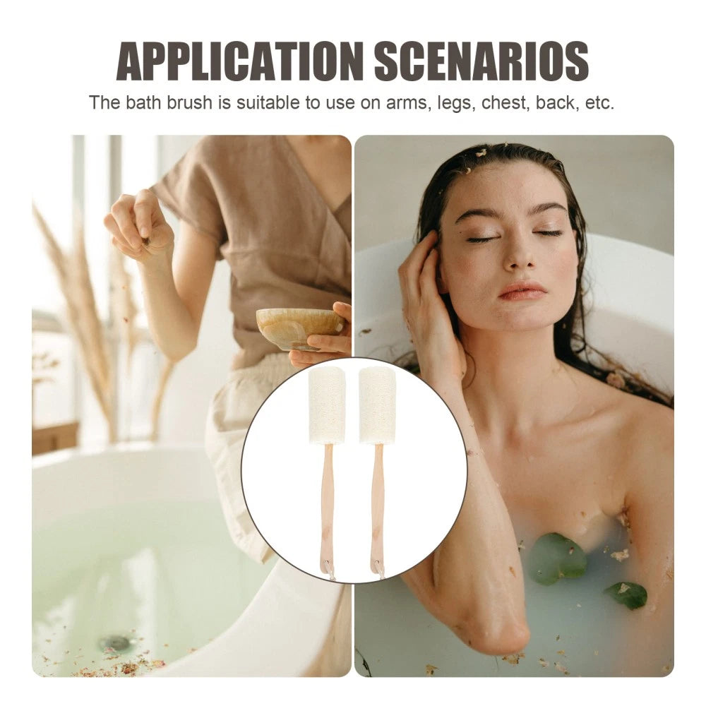 2 Pcs Loofah Bath Brush Exfoliating Sponge Man Shower Skin Cleaning Exfoliator