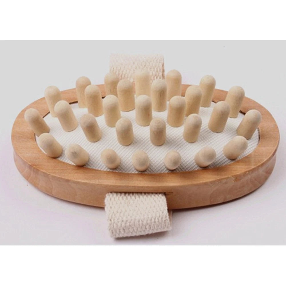Massager Bath Brush Bathroom Accessories Scrub Wooden Exfoliating