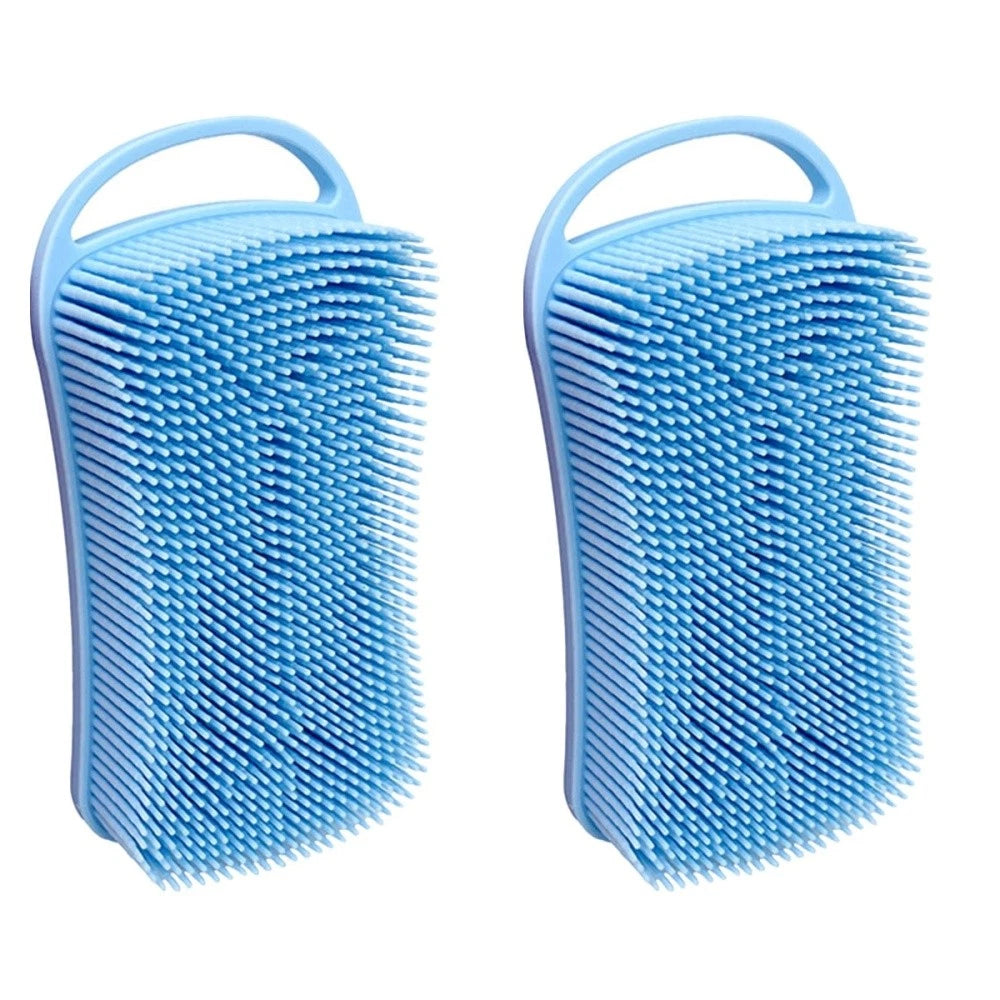 2 PCS Silicone Bath Brush Man Shower Scrubber for Nourishing Body