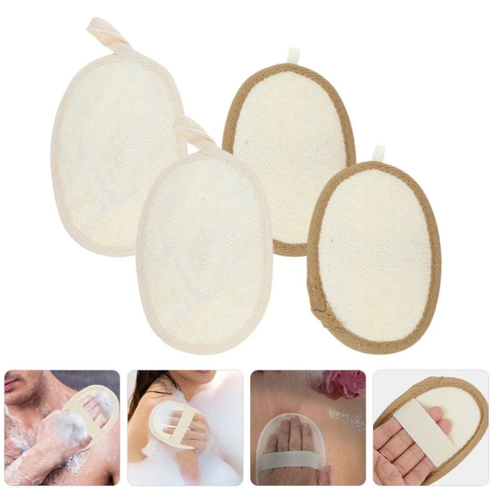 4 Pcs Exfoliating Loofah Scrubbing Pads Multi-functional Sponge Brush Scrubber