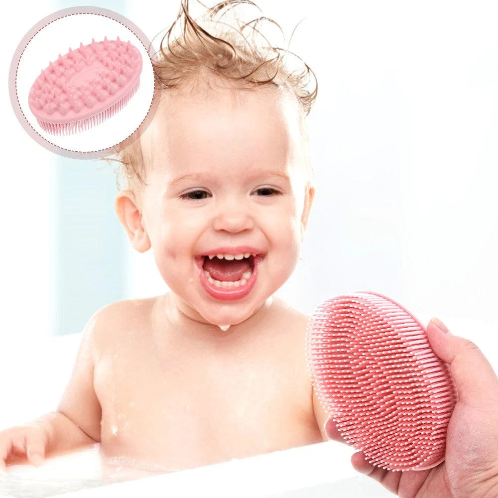 5 Count Silicone Bath Brush Man Child Baby Shampoo Brushes for Shower