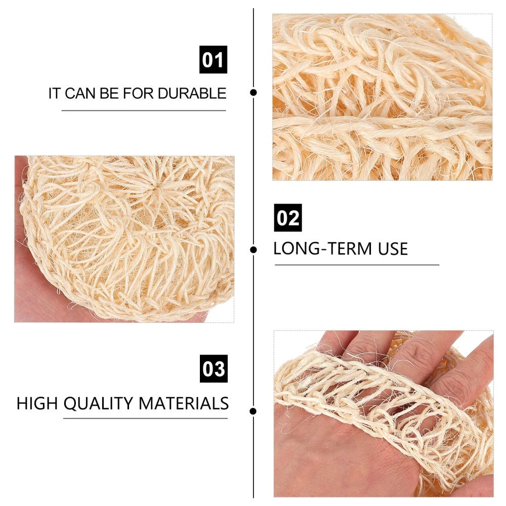 2 Pcs Sisal Bath Brush Mother Man Accessories Men Body Scrubber Shower