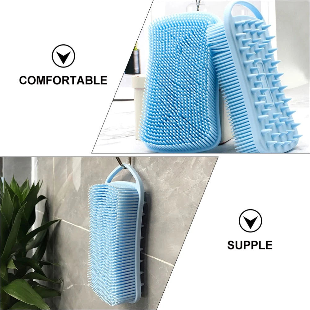 2 PCS Silicone Bath Brush Man Shower Scrubber for Nourishing Body