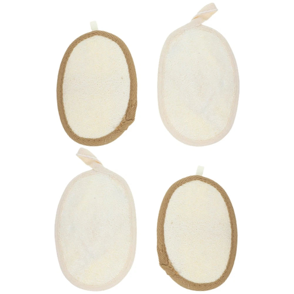 4 Pcs Exfoliating Loofah Scrubbing Pads Multi-functional Sponge Brush Scrubber