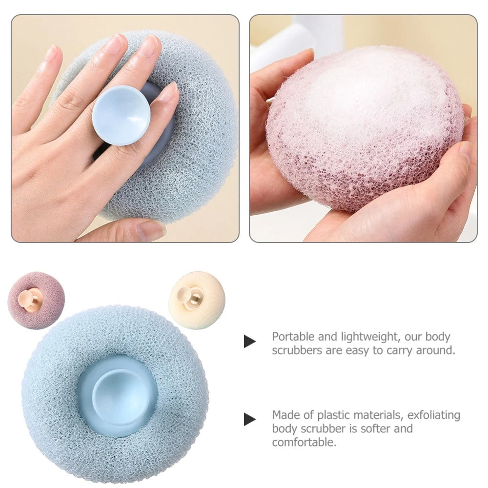 3 Pcs Bath Brush Shower Exfoliator Miss Bathroom Exfoliating Scrubber
