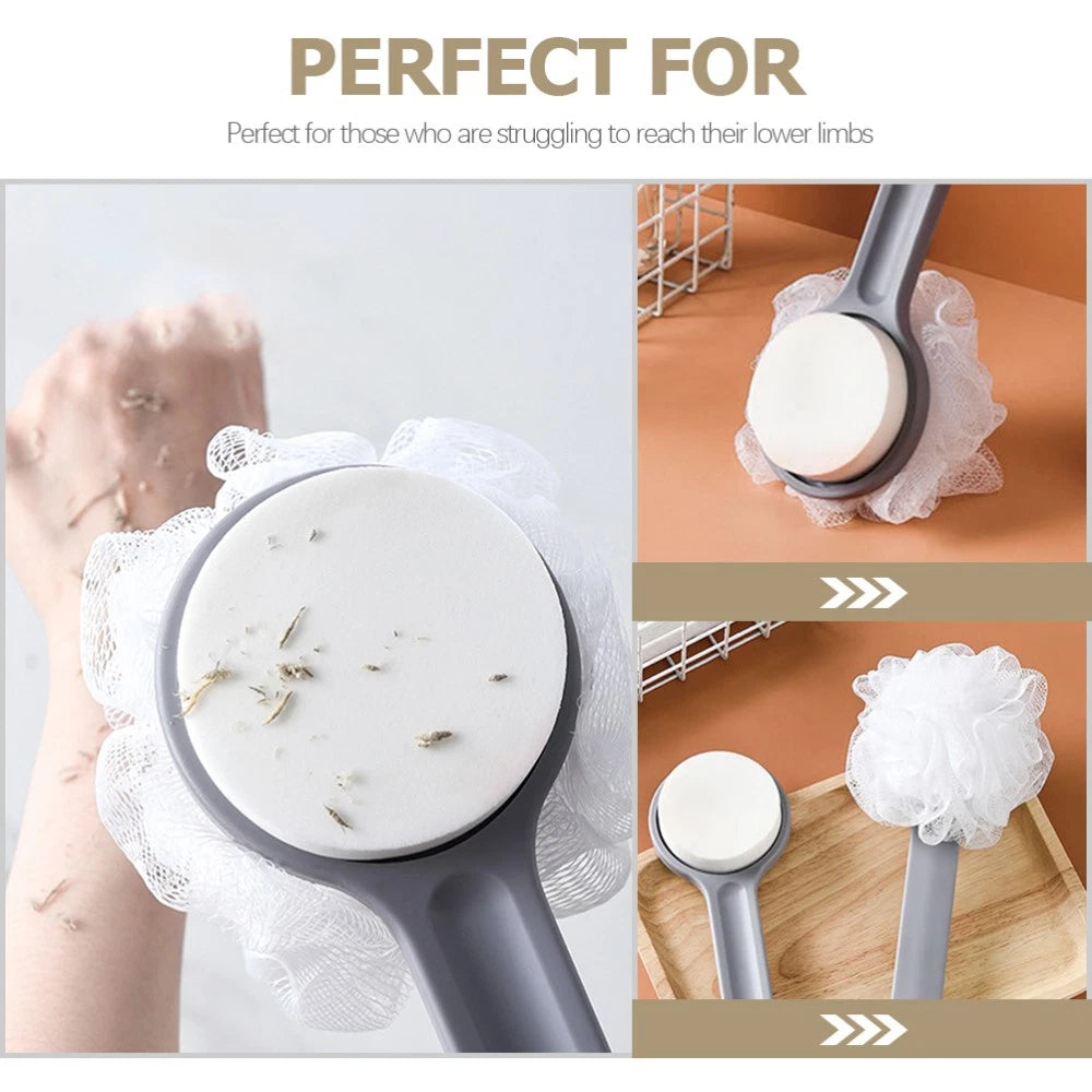 Bath Ball Brush Child Shower Back Exfoliating Scrubber with Handles