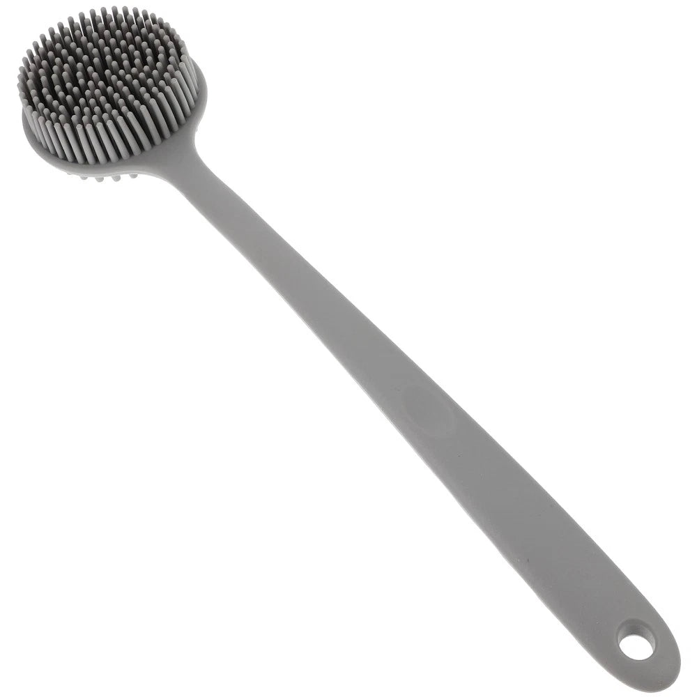 Silicone Bath Brush Man Body Scrubber Back for Shower Long Handle