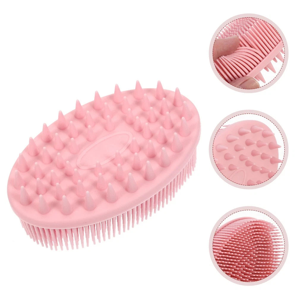 5 Count Silicone Bath Brush Man Child Baby Shampoo Brushes for Shower