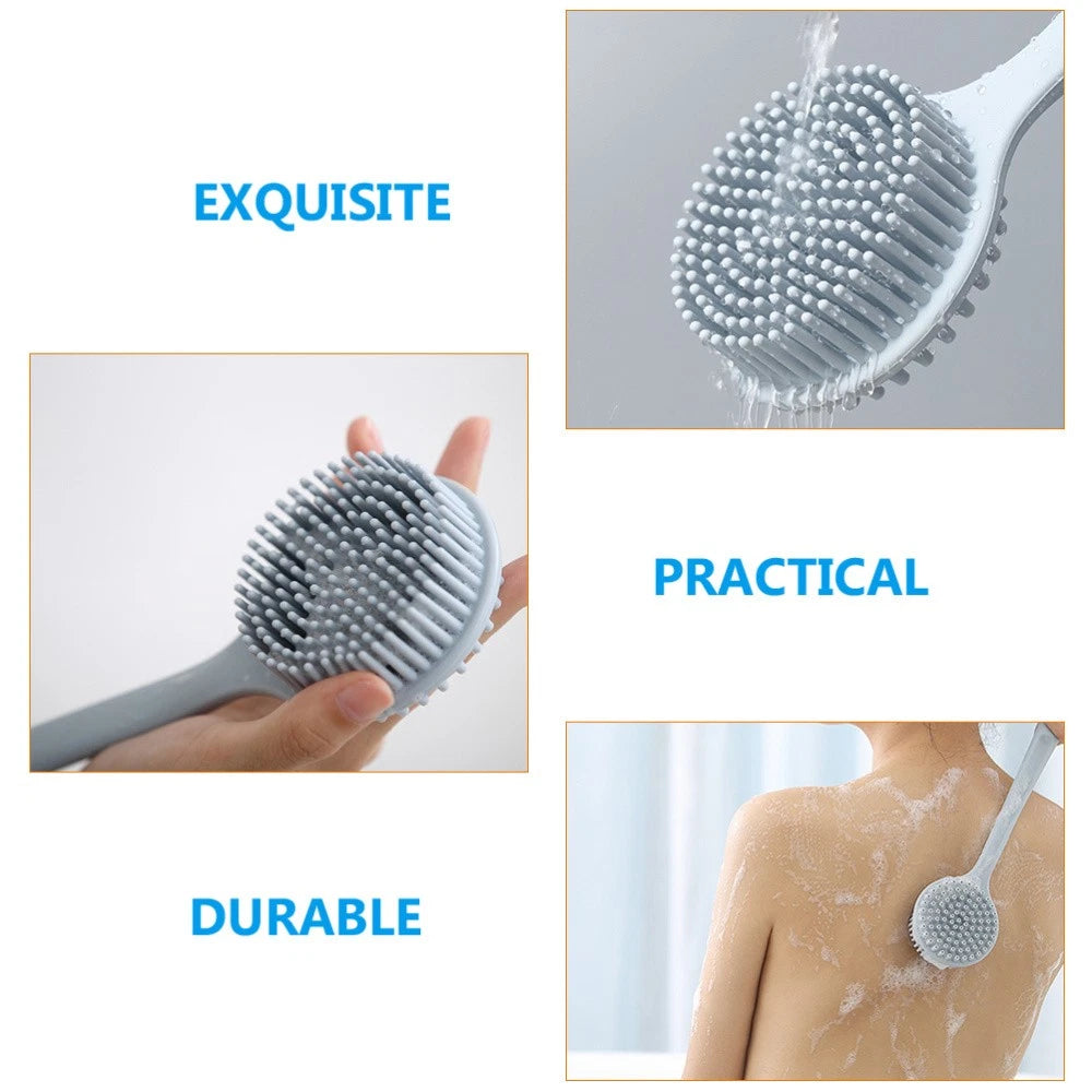 Bath Brush Man Silicon Body Scrubber Exfoliating Back for Shower