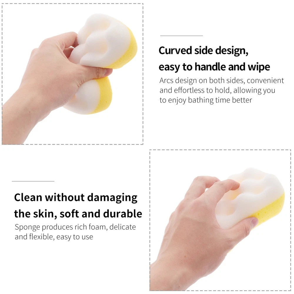 4 Pcs Exfoliating Sponge Baby Body Brush Bath Sponges for Bathing
