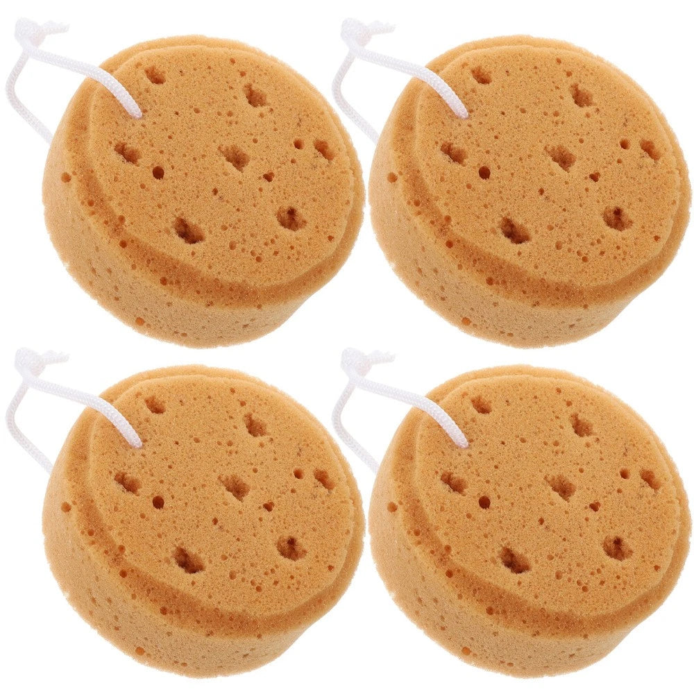 4 Pcs Bath Sponge Scrubbing Sponges Exfoliating Shower Scrubber for Body