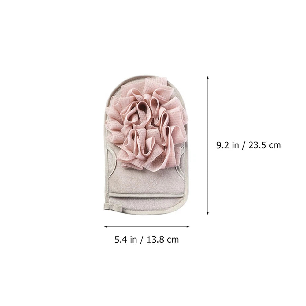 3 Pcs Shower Scrubber Sponge Bath Mitt Dual Side Exfoliating Body Brush