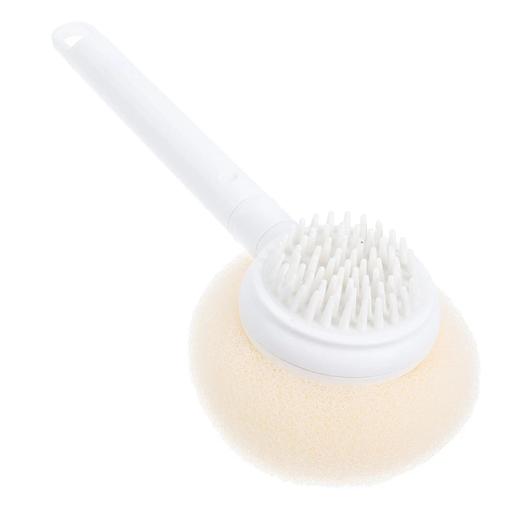 Bath Brush Sponge Body Scrubber with Handle Adaptive Shower Brushes