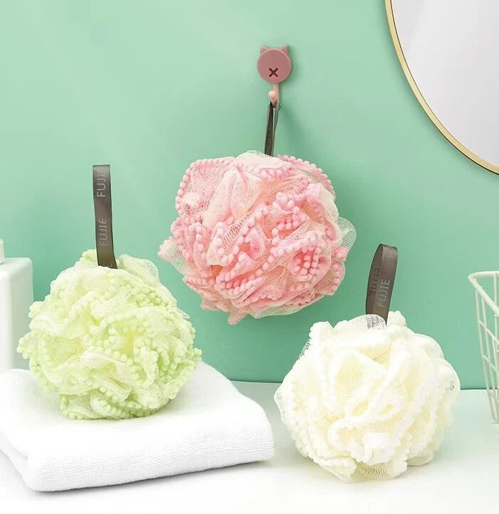 2pcs flower Bath Pearl bath ball not loose bath flower ball lovely lather bath