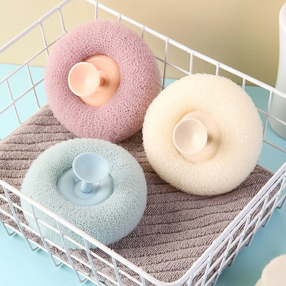 3 Pcs Bath Brush Shower Exfoliator Body Scrubbers Stuff