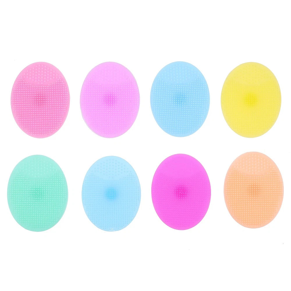 8Pcs Silicone Shower Brush for Gentle Scalp Care and Massage