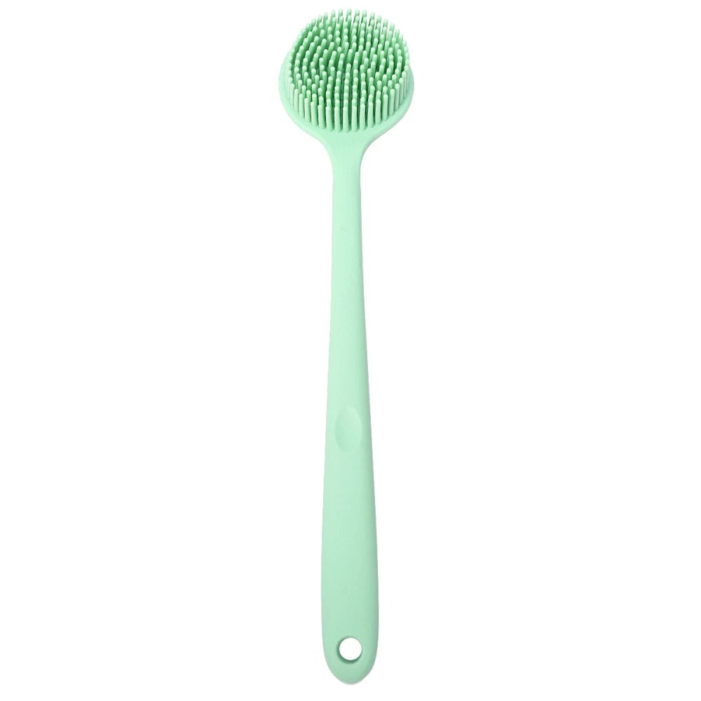 Silicone Bath Brush With Handle Multifunctional Double-sided Skin Scrubber