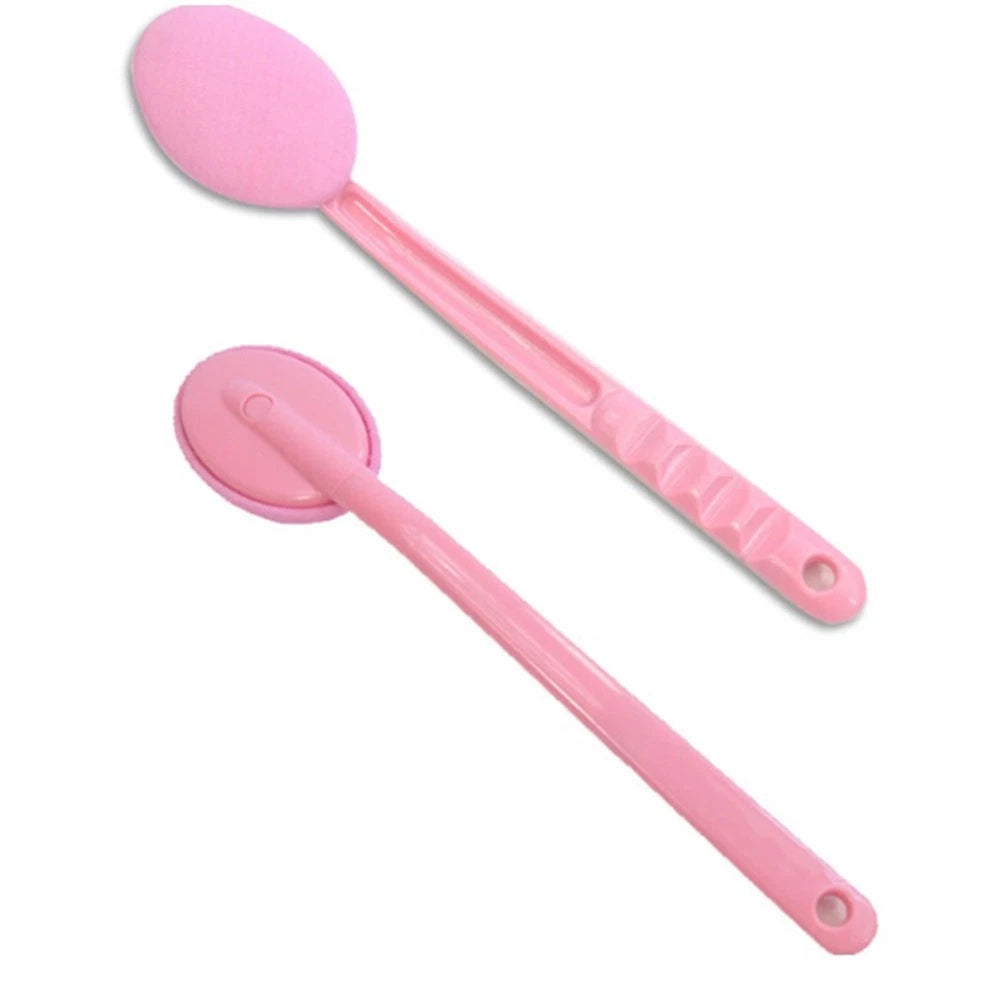 2pcs Long Handle Shower Brush Microfiber Body Scrub Bath Brush for Back
