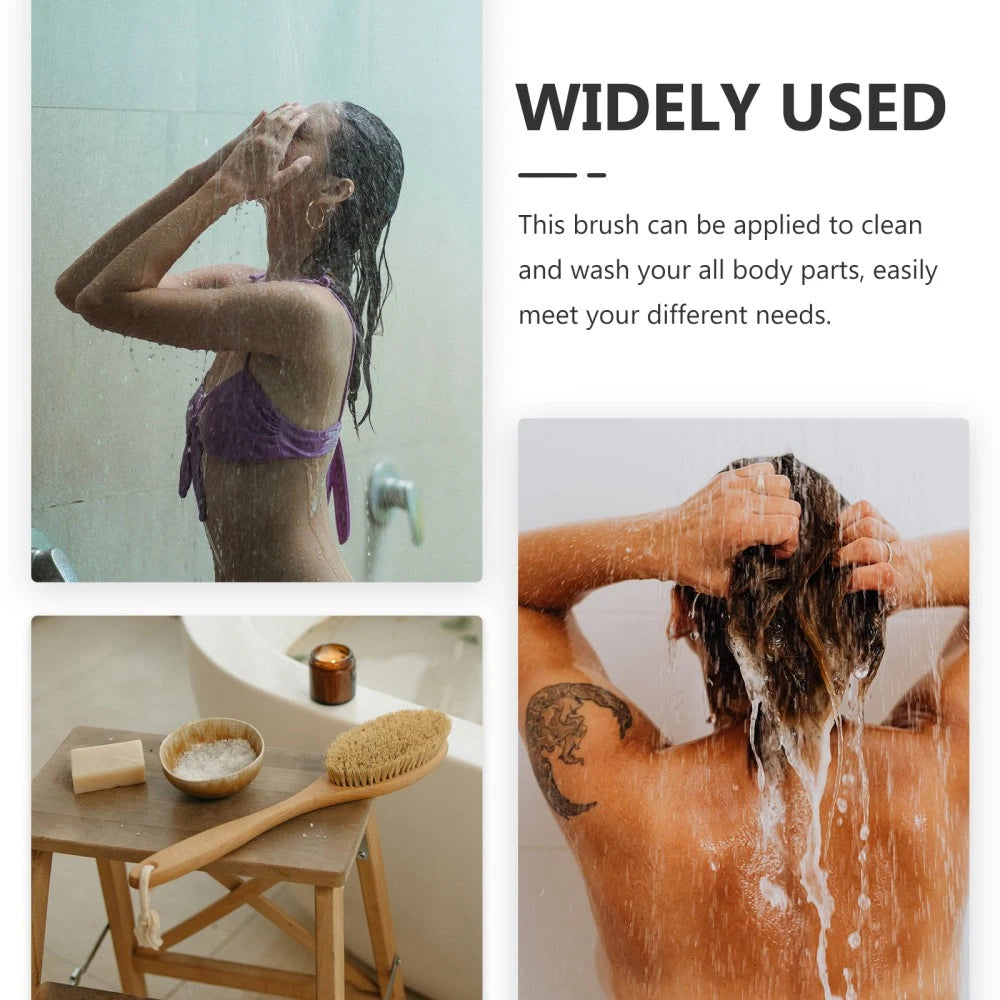 Bath Brush Scrubber for Body Exfoliating Loofah Skin Back Shower