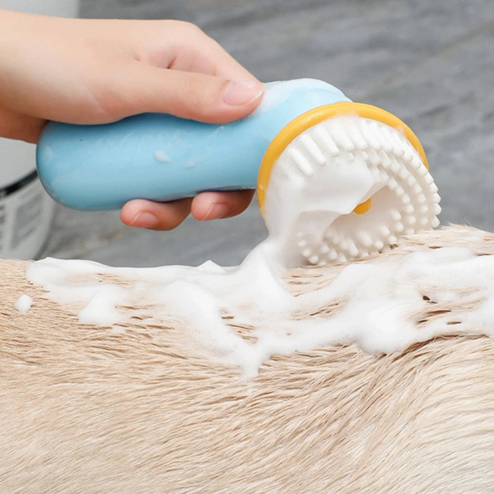 Set of 2 Pet Bath Brush Pets Massager Comb Dog Bathing Tool Dogs