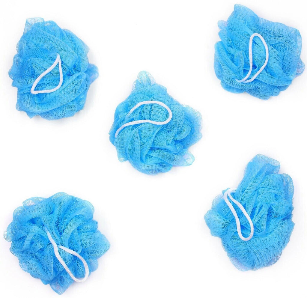 5 X Shower Ball Mesh Bath Flower Body Scrubber Brush Exfoliating Puff Sponge