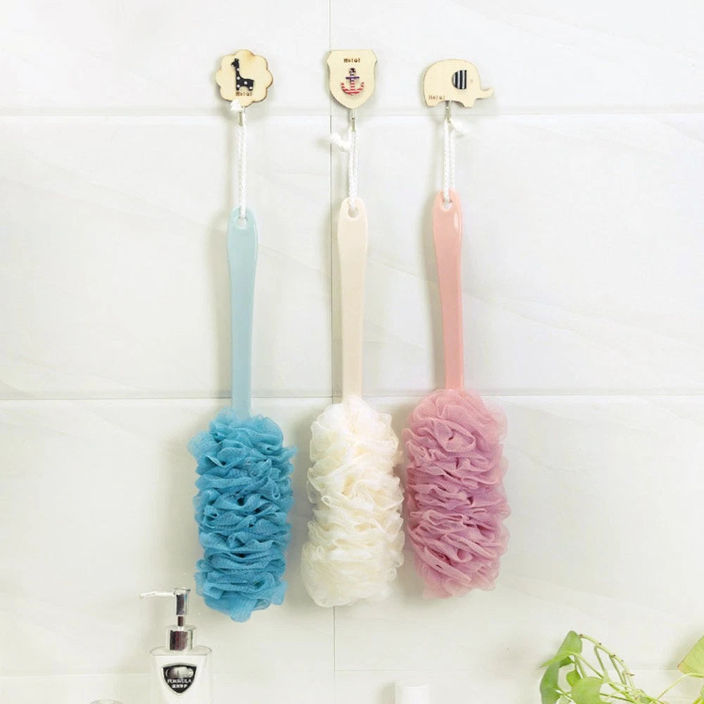 2 Pcs Rub The Back Bath Flowers Bathroom Scrubber Scrubbing Brush