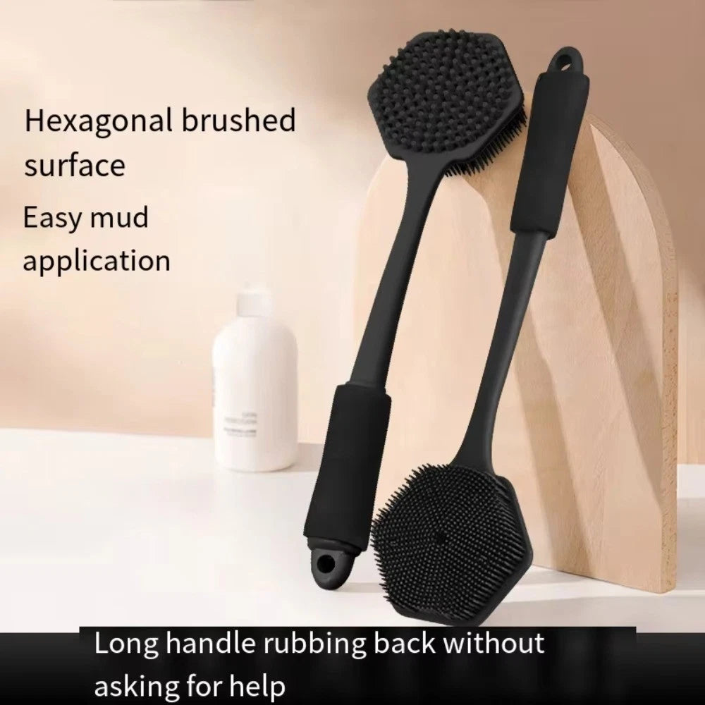 Thickened Silicone Shower Brush Anti Slip Back Scrubber Bathing Brush  Bathroom