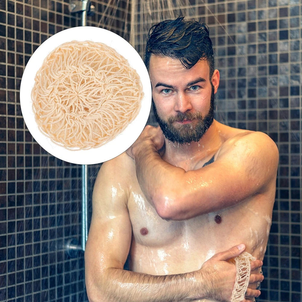 2 Pcs Sisal Bath Brush Mother Man Accessories Men Body Scrubber Shower