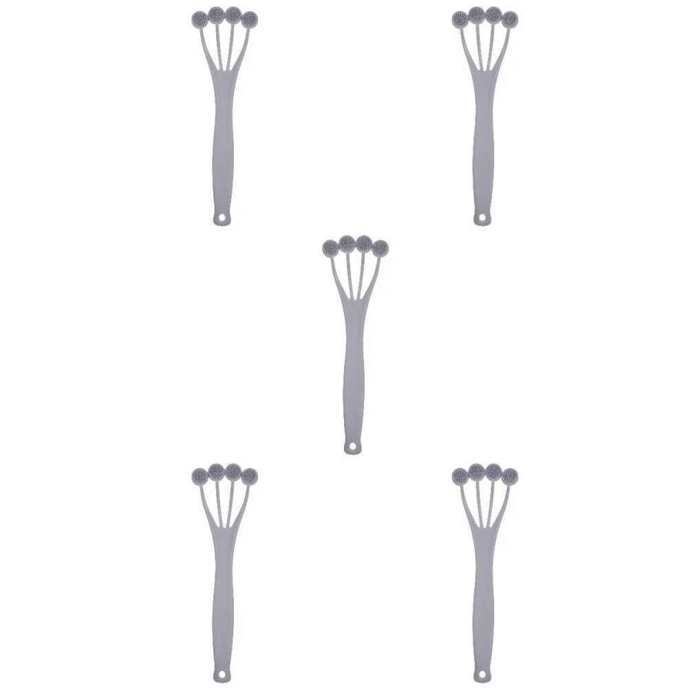 5 Pack Exfoliating Bath Brush Body Scrubber for Shower Tool Back