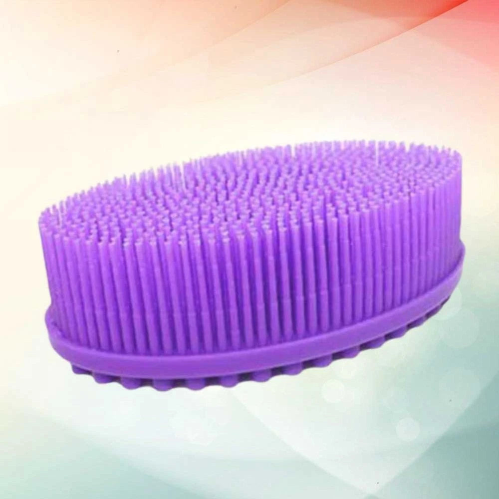 2 Pieces Bath Brush Body Scrubber Silicone Exfoliator Baby Bathing