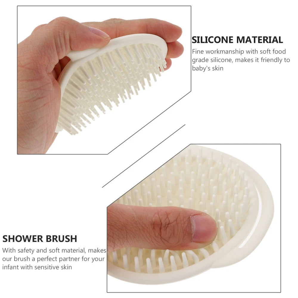 Bathing Hair Brush Newborn Child Handheld Infants Shower Silicone Baby