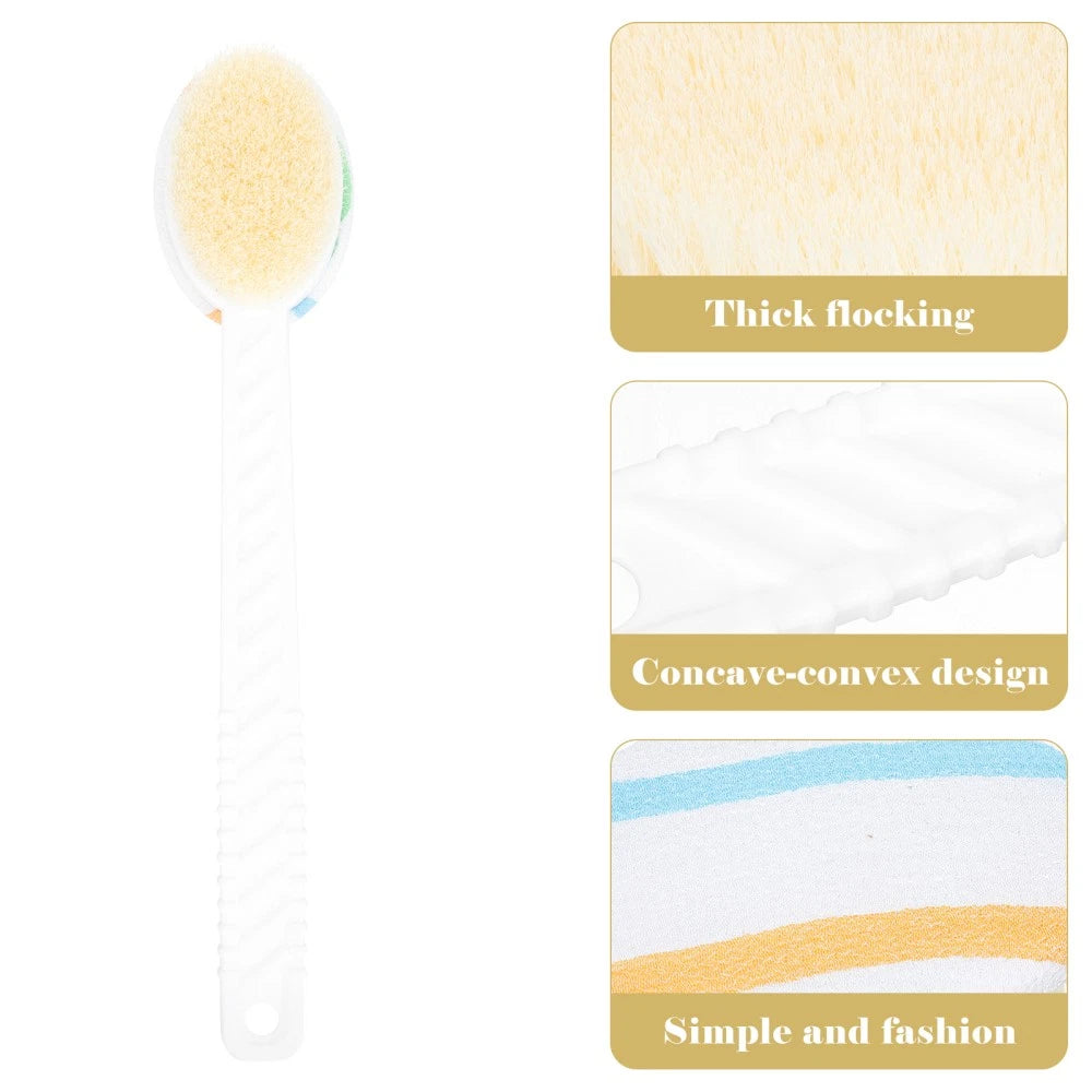 Double-head Shower Brush Long Handle Bathing Brushes Man Supply Back Washing